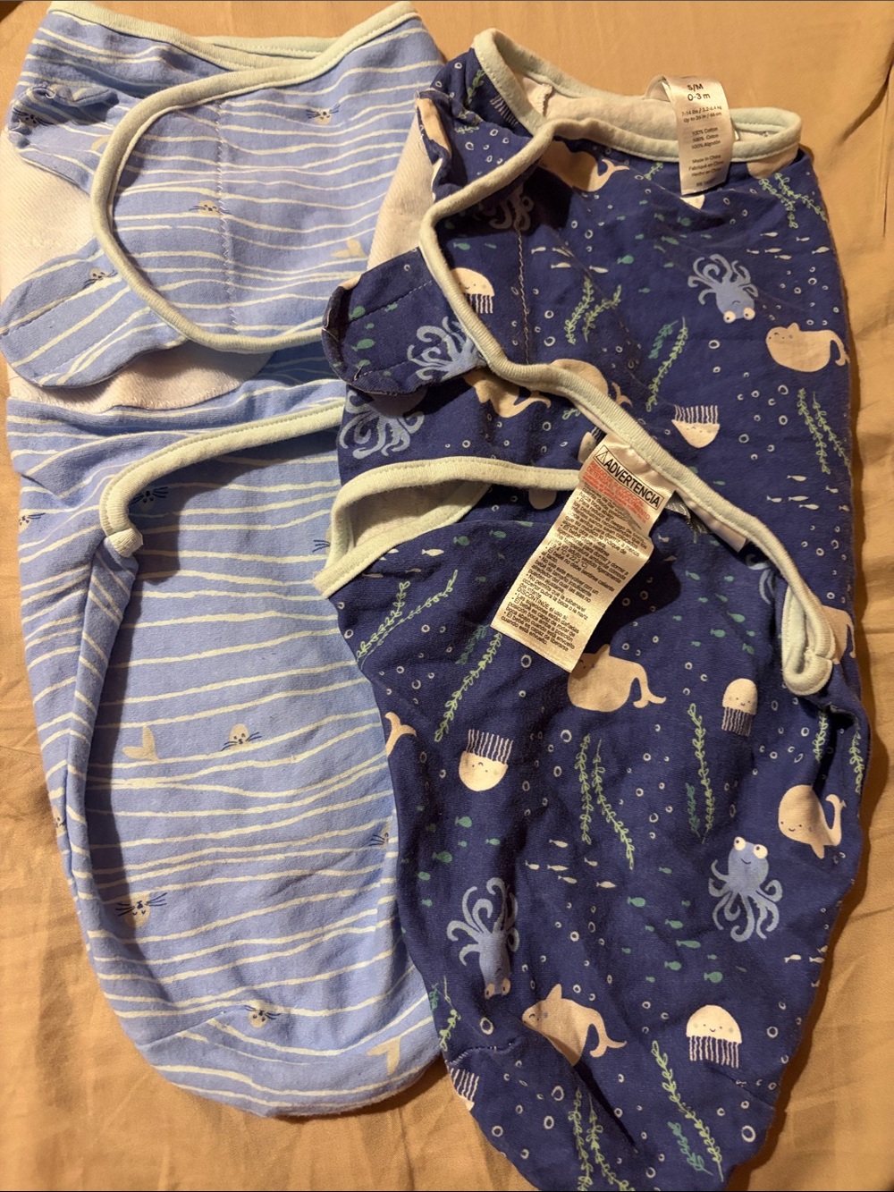 Navy Ocean  Swaddle Sack (2)